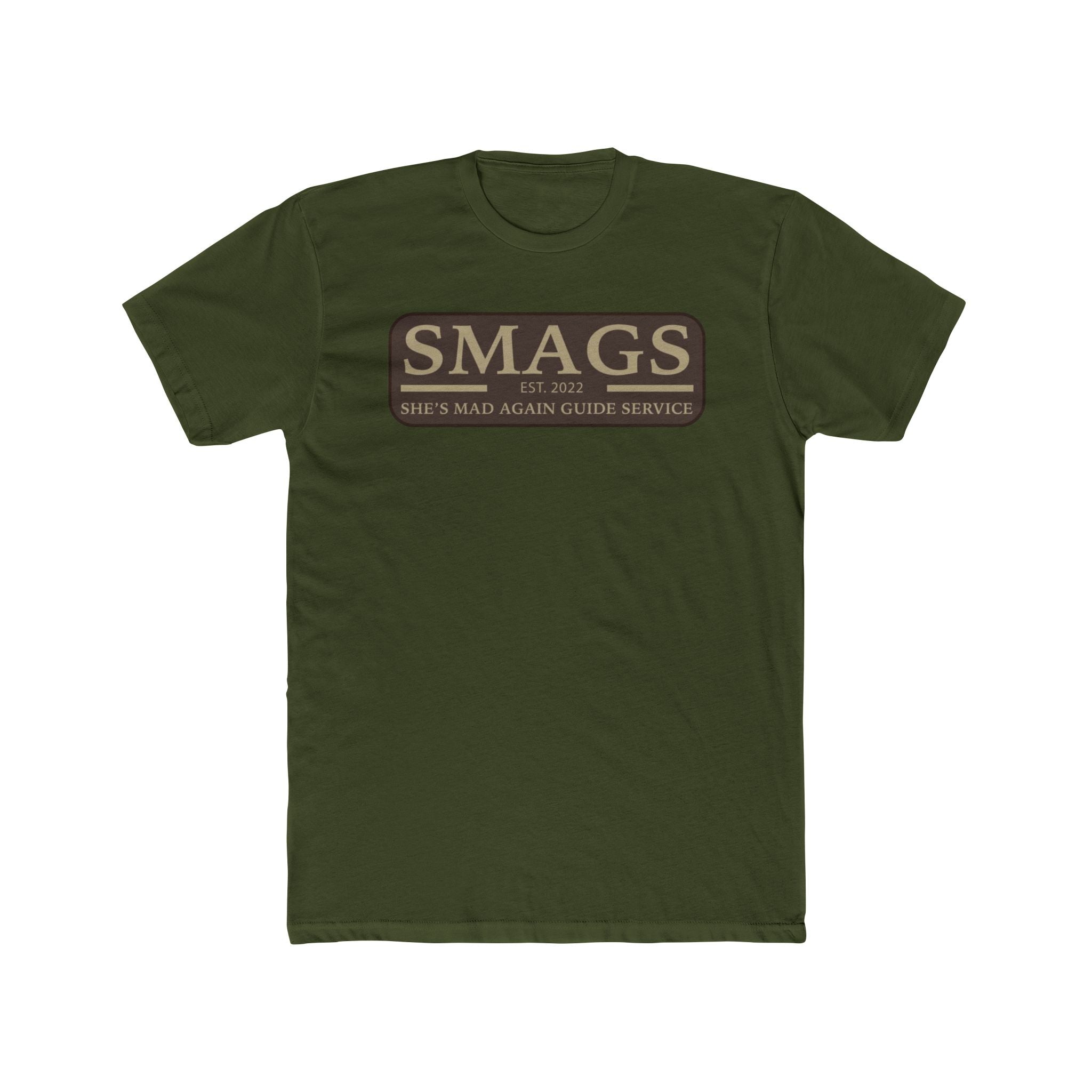 She's Mad Again "Guide Service" Tee — Hunting & Fishing Humor Crew Shirt
