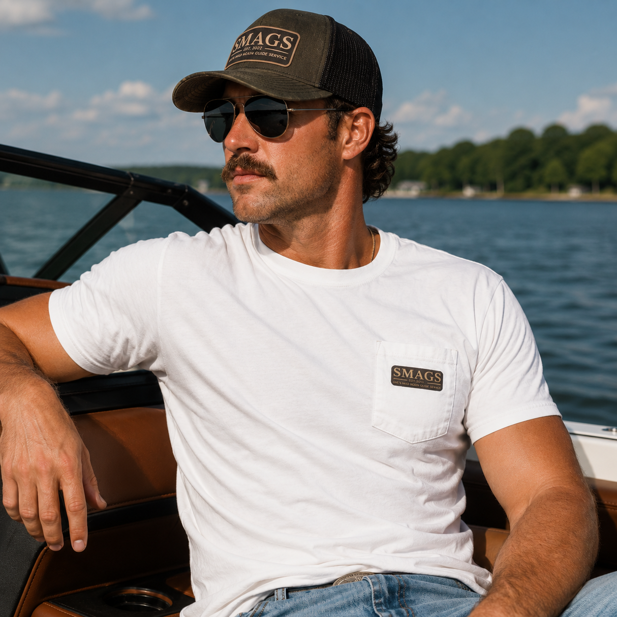 Gone Fishin' Pocket T-Shirt — "Gone fishin'. Consequences pending."