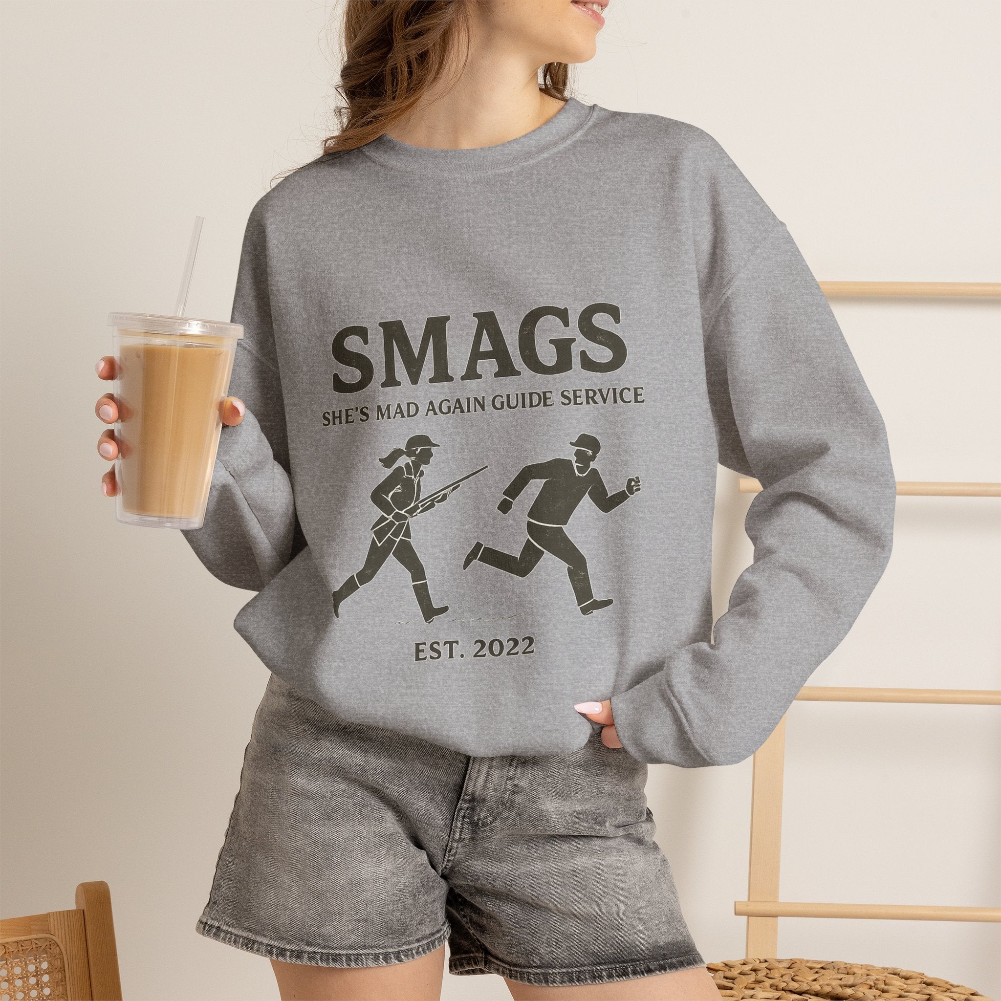 Hunter's Wife Comfort Sweatshirt — 'Come Home Safe' Cozy Crewneck